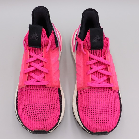 adidas UltraBoost 19 Women's Size 8 US Shock Pink Knit Athletic Running Shoes - Picture 2 of 8